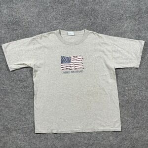 Vintage All Sport USA Mens T-Shirt XL United We Stand American‎ Flag Graphic 90s